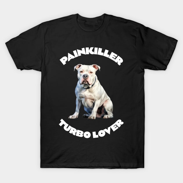 American Bulldog Turbo Lover T-Shirt by DavidBriotArt